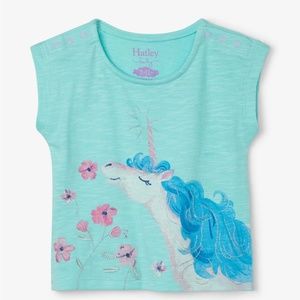 Hatley Brand Girl's Dreamy Unicorn Embroidered Tee, size 6-9 Months